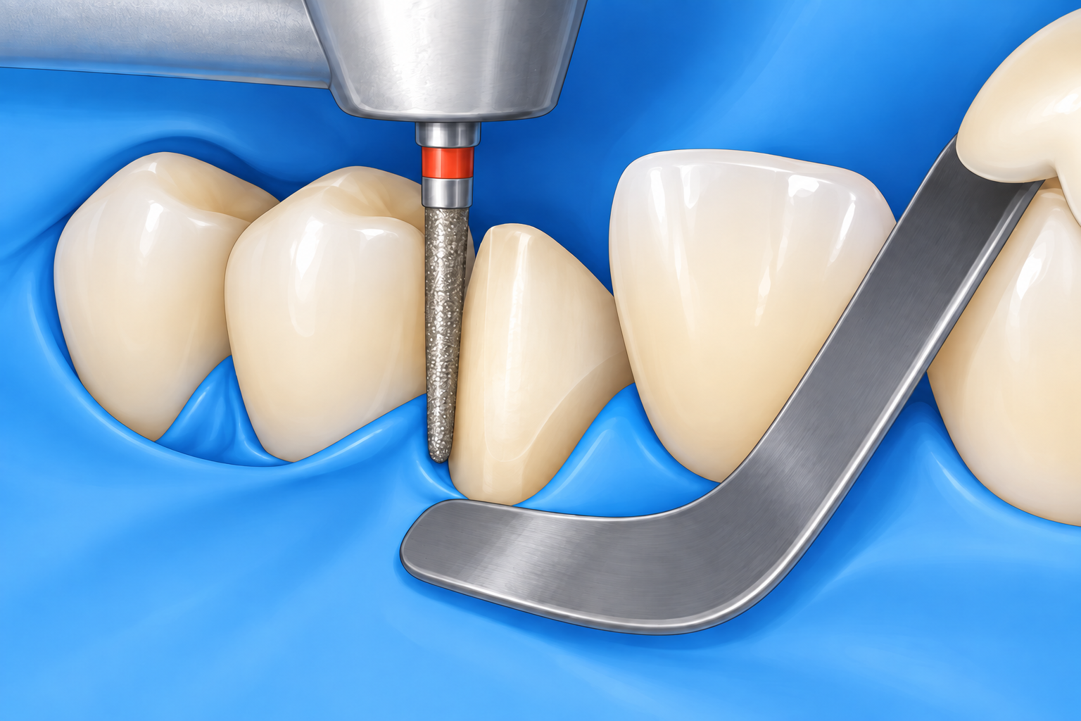 Preparación de dentina recién cortada para protocolo adhesivo IDS
